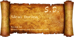 Sárai Dorina névjegykártya