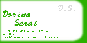 dorina sarai business card