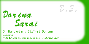 dorina sarai business card